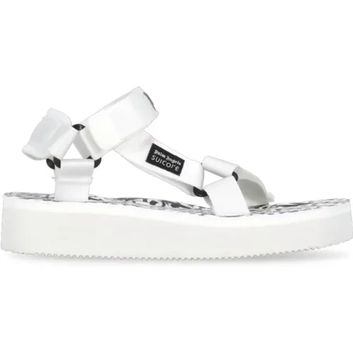 Fabric Sliders with Logoed Straps , female, Sizes: 5 UK, 4 UK, 6 UK, 3 UK, 3 1/2 UK - Palm Angels - Modalova