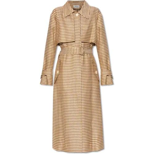 Checked trench coat , female, Sizes: S - Lanvin - Modalova