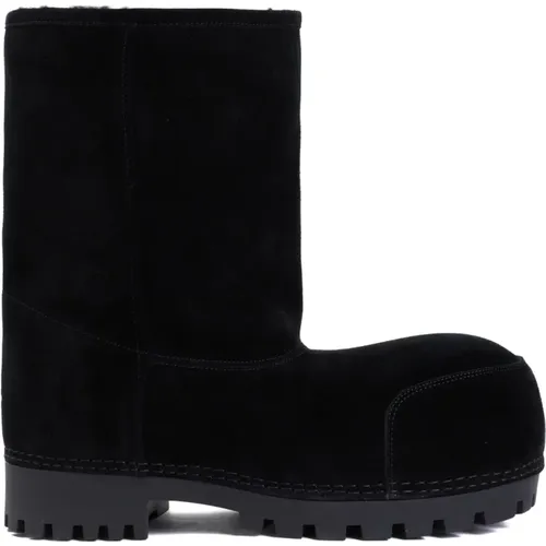 Ankle Boots with Fur Lining , female, Sizes: 4 UK, 2 UK - Balenciaga - Modalova