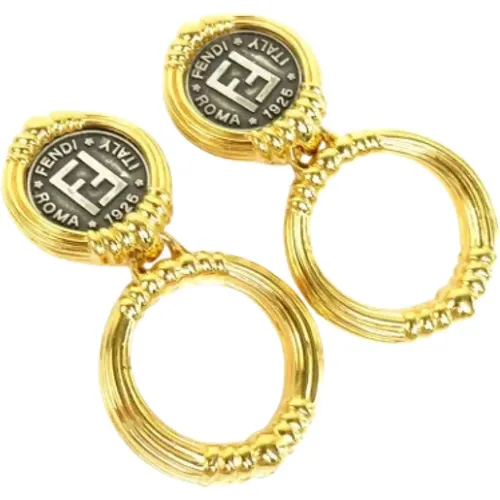 Pre-owned Metal earrings , female, Sizes: ONE SIZE - Fendi Vintage - Modalova