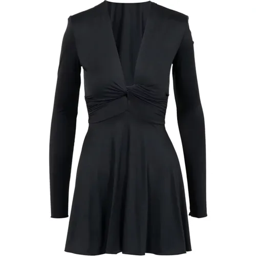 Schwarzes Jett Mini Kleid , Damen, Größe: L - Aniye By - Modalova