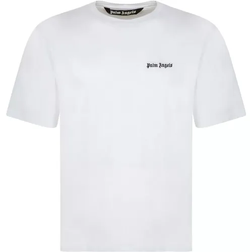 Embroidered Logo T-Shirt , male, Sizes: XL, S - Palm Angels - Modalova