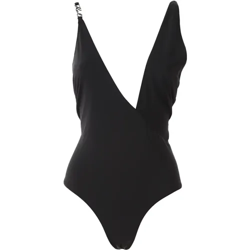 Signature Asymmetric Swimsuit , female, Sizes: S, L, M - Karl Lagerfeld - Modalova