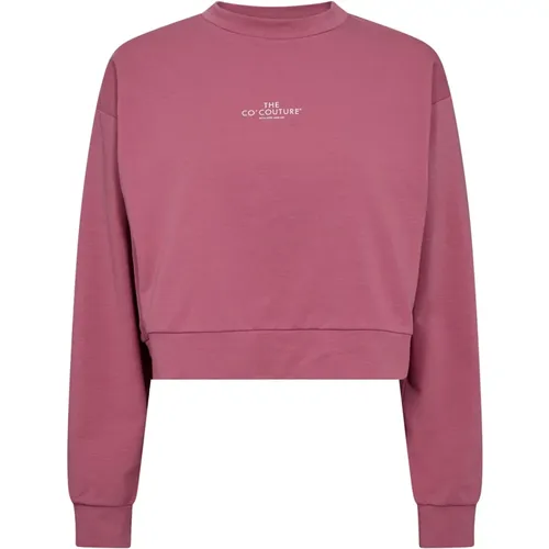 Logo Crop Sweatshirt Petitecc Rhubarb , Damen, Größe: XL - Co'Couture - Modalova