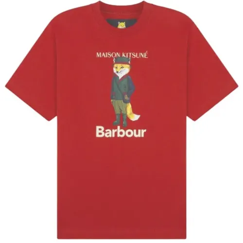 Fox T-Shirt , male, Sizes: L, M - Barbour - Modalova