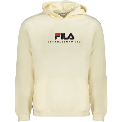 Beiger Baumwoll Herren Kapuzenpullover - Fila - Modalova