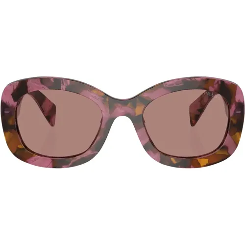 Elegant Oval Sunglasses with Thick Arms , female, Sizes: 54 MM - Prada - Modalova