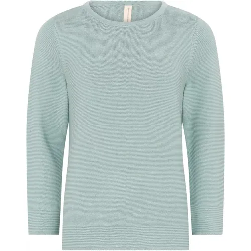 Strukturierter A-Linien Pullover Bluse Grün , Damen, Größe: L - Skovhuus - Modalova