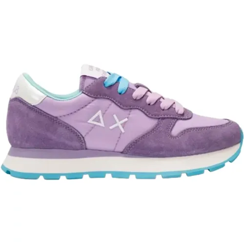 Ally Solid Nylon Sneakers in Purple , female, Sizes: 7 UK, 4 UK, 6 UK, 5 UK, 3 UK - Sun68 - Modalova