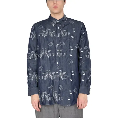 Bird Embroidery Shirt , male, Sizes: S - Engineered Garments - Modalova
