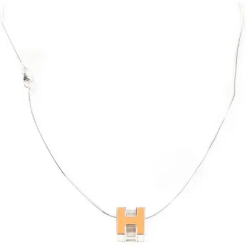 Pre-owned Stainless Steel necklaces , female, Sizes: ONE SIZE - Hermès Vintage - Modalova