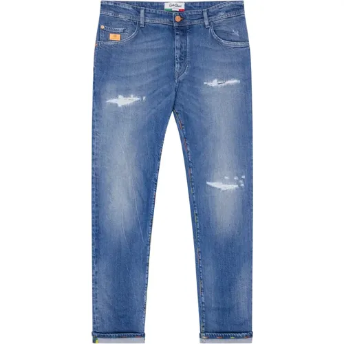 Premium Tapered Fit Jeans - Brooklyn - carlo colucci - Modalova