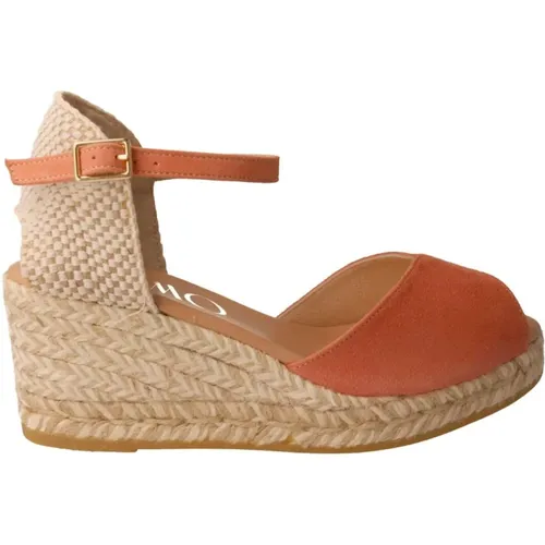 Lachs V-Ausschnitt Espadrille Sandale , Damen, Größe: 36 EU - Gaimo - Modalova