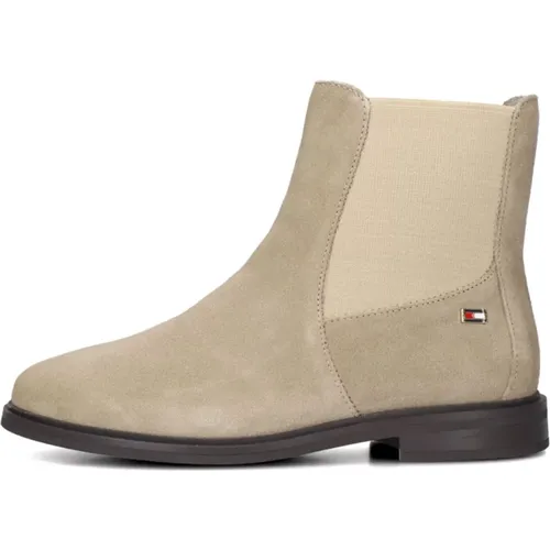 Suede Chelsea Boots Flag Low , Damen, Größe: 38 EU - Tommy Hilfiger - Modalova