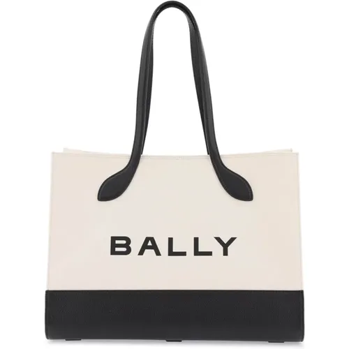 Canvas Tote Tasche mit Lederdetails - Bally - Modalova