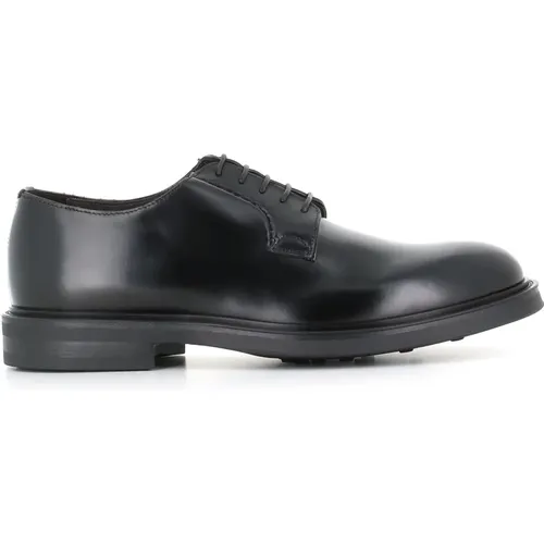 Schwarze Leder Derby Schuhe - GREEN GEORGE - Modalova