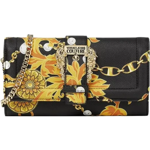 Baroque Chain Wallet with Removable Strap , female, Sizes: ONE SIZE - Versace - Modalova