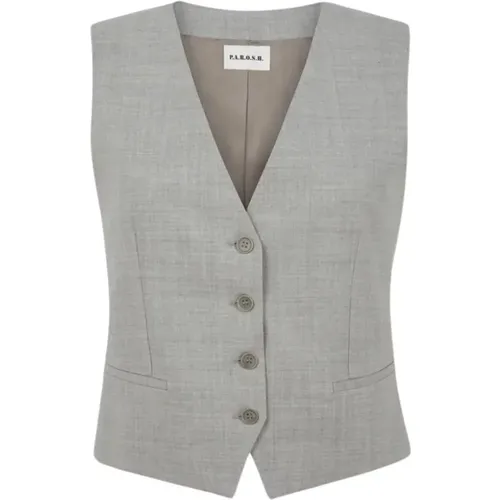 Wool Vest Lille Button Closure , female, Sizes: L, M - P.a.r.o.s.h. - Modalova