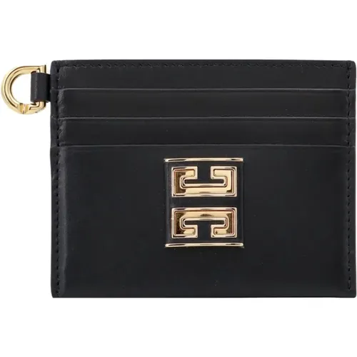 Leather Card Holder with 4G Detail , female, Sizes: ONE SIZE - Givenchy - Modalova