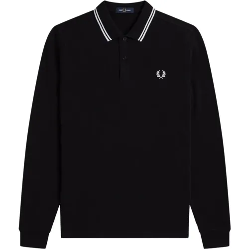 Regular Fit Long Sleeve Cotton Polo , male, Sizes: L, XL - Fred Perry - Modalova