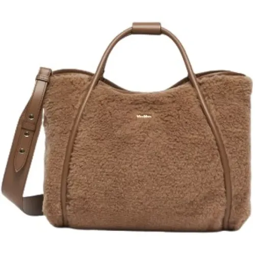 Teddy Marine Bag with Leather Details , female, Sizes: ONE SIZE - Max Mara - Modalova