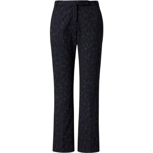 Slim Fit Jacquard Hose , Damen, Größe: S - Massimo Alba - Modalova