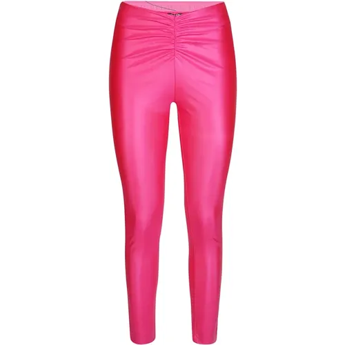 Glänzende Kycra Leggings , Damen, Größe: 2XS - Versace Jeans Couture - Modalova