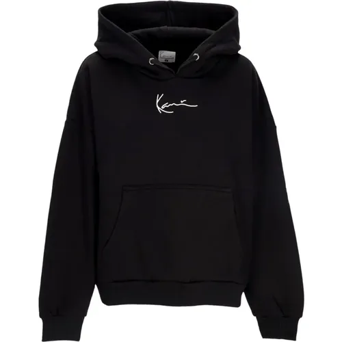 Schwarzer Langarm Hoodie Sweatshirt , Damen, Größe: S - Karl Kani - Modalova