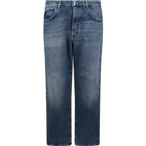 Mid-Rise Denim Hose,Straight Jeans,Blau Gewaschene Denim Straight Leg Jeans - Givenchy - Modalova