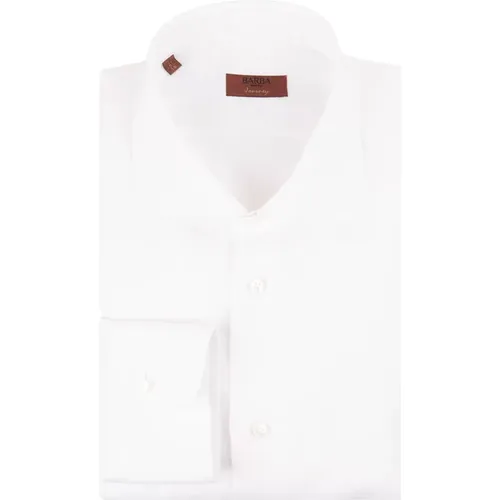 Weißes Hemd für Männer , Herren, Größe: L - Barba - Modalova