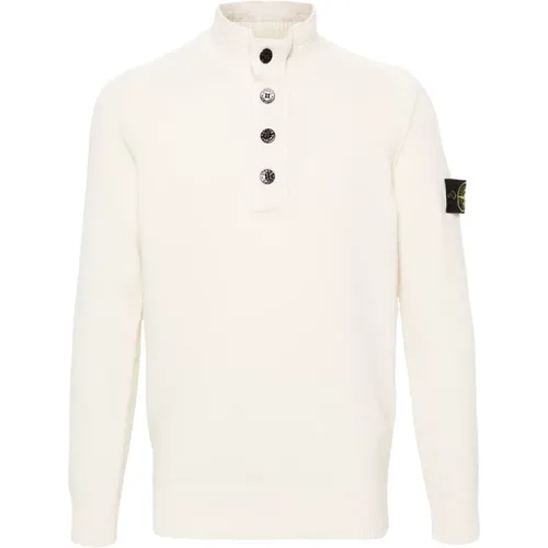 Turtleneck Sweater with Badge , male, Sizes: M - Stone Island - Modalova