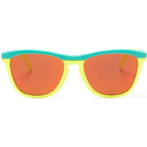 MultiColour Round Frame Mirrored Sunglasses , unisex, Sizes: 55 MM - Oakley - Modalova