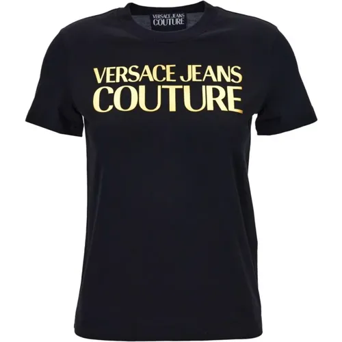 Schwarze T-Shirt und Polo Kollektion - Versace Jeans Couture - Modalova