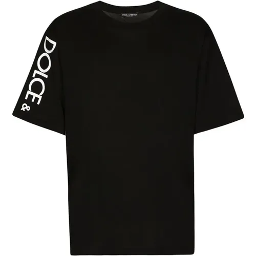 Sicily DG Logo T-Shirt , male, Sizes: M, L, S - Dolce & Gabbana - Modalova