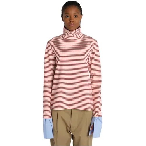 Striped Turtleneck Sweater , female, Sizes: 2XS - Jejia - Modalova
