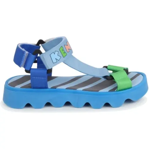 Blaue Sandalen Farbblock Design - Kenzo - Modalova