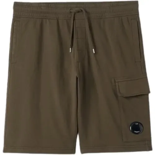 Fleece Bermuda Shorts with Lens , male, Sizes: L - C.P. Company - Modalova