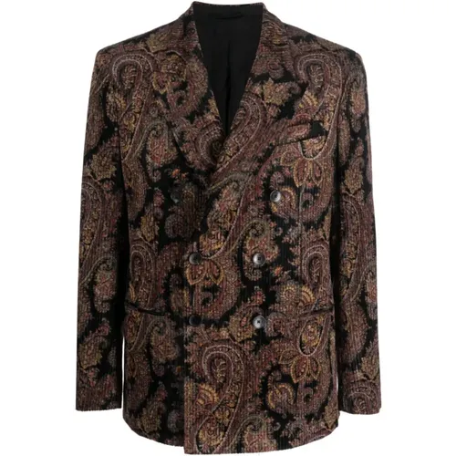 Paisley-Print Corduroy Blazer , male, Sizes: M, XL - ETRO - Modalova