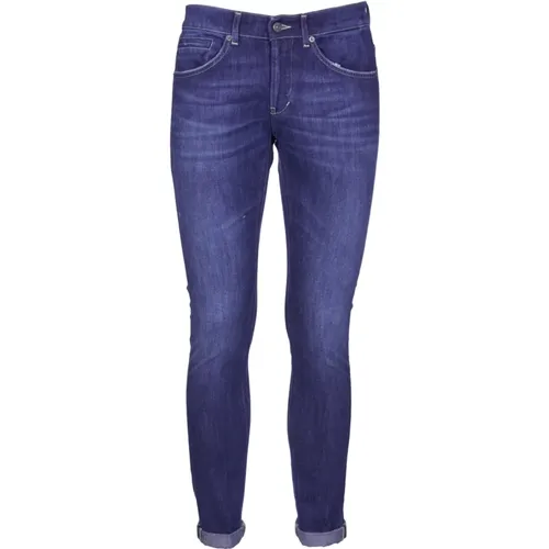Denim Jeans with Logo Detail , male, Sizes: W31, W30, W33, W35, W38, W34, W36 - Dondup - Modalova
