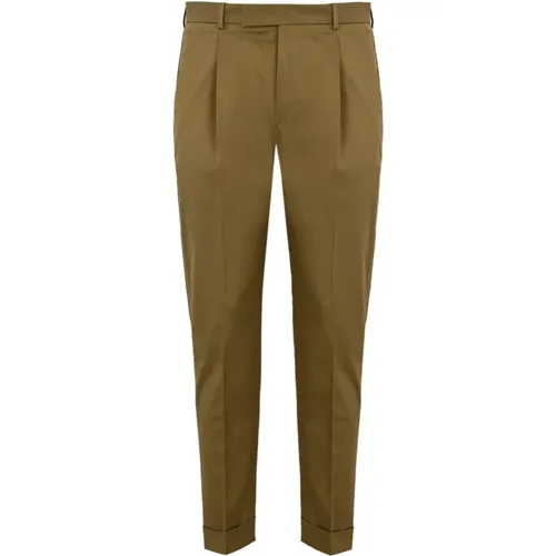 Rebel Regular Fit Camel Trousers , male, Sizes: M, S - PT Torino - Modalova