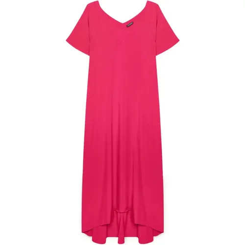 Langes Kleid aus Ecovero™ Viskose - Fiorella Rubino - Modalova