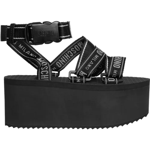 Logo Keilabsatz Schuhe Moschino - Moschino - Modalova