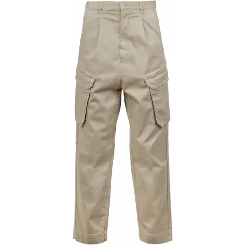 White High-Waisted Pants , female, Sizes: S, XS - Semicouture - Modalova