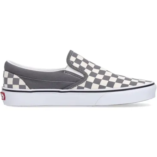 Checkerboard Slip-on Low Sneaker Pewter/ , male, Sizes: 9 UK, 10 UK, 11 UK - Vans - Modalova