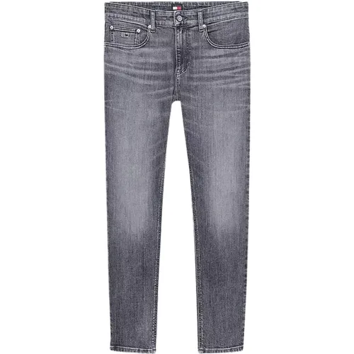 Slim Fit Distressed Jeans , male, Sizes: W32 - Tommy Hilfiger - Modalova