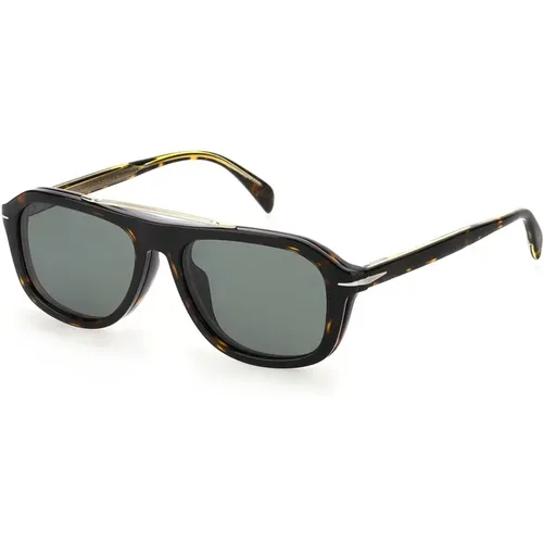 David Beckham Sonnenbrille,DB 7006/G/Cs Sunglasses in Horn/Blue Clip-On,Black/ Clip-On Sunglasses - Eyewear by David Beckham - Modalova