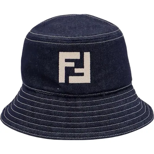 Blaue Ss24 Hüte & Mützen , Herren, Größe: L - Fendi - Modalova