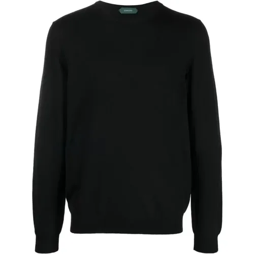 Schwarze Pullover für Männer , Herren, Größe: 3XL - Zanone - Modalova