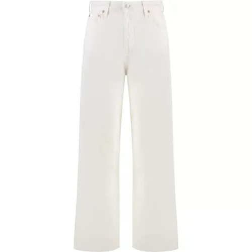 Weite Jeans mit Metall-Details,Klassische 5-Pocket Straight-Leg Jeans - Agolde - Modalova