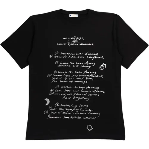 Poem T-shirt in cotton , male, Sizes: L, S - Rassvet - Modalova